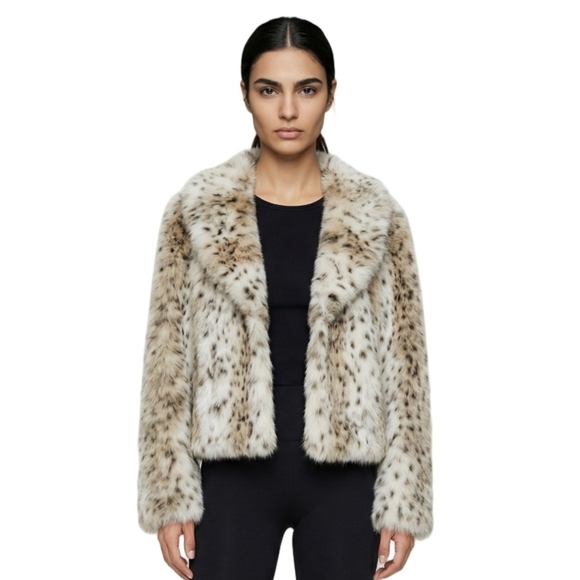 Y2K Express Faux Fur Coat Size Small - Picture 7 of 8